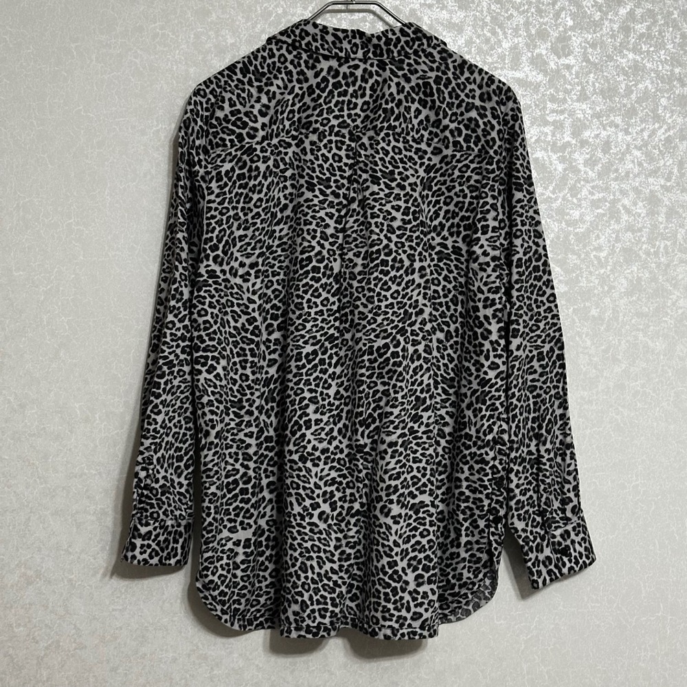 Foxcroft‎ Appleseed's Wrinkle Free Leopard Print Button Up Long Sleeve Shirt 18 - Picture 2 of 6